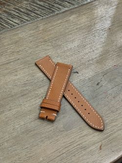 Brown Hand made leather watch strap band for watches 20mm