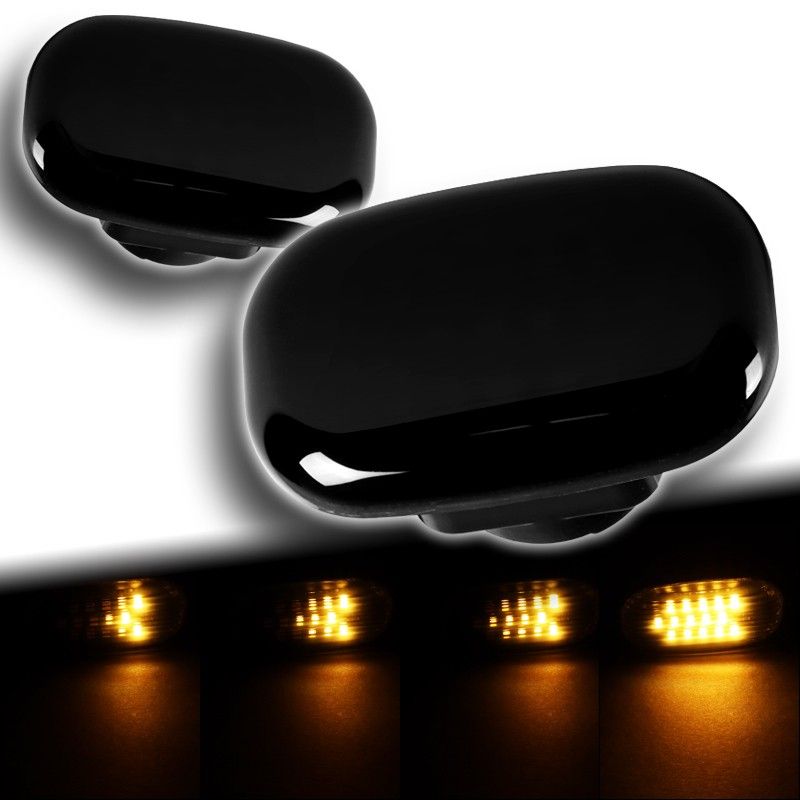 For Toyota Supra/Celica/MR2 Spyder Smoke Lens Sequential LED Side Marker Lights -(4-PZ601-2LY