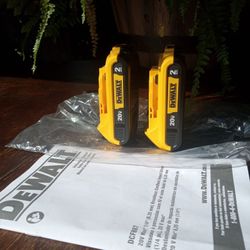 DeWalt. 20 V New. Batts. 2.0 AH. Lithium