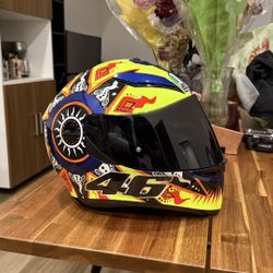 AGV K3 Rossi 2002 Decal Motorcycle Helmet Small