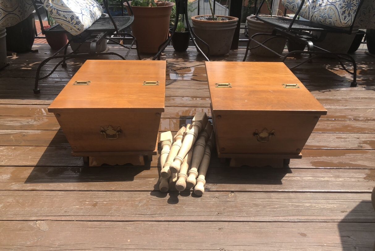 Antique Dough box Style End Tables