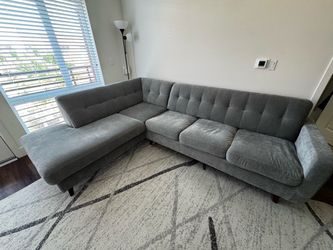 Allie Grey Convertible Couch