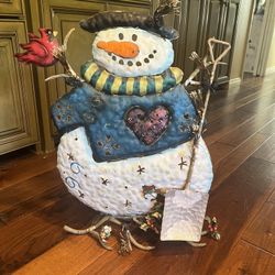 Snowman, Metal Painted