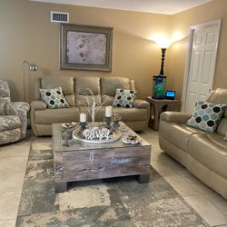 Leather Electric Recliners Sofa & Loveseat 