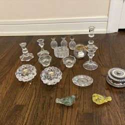 Vintage Glass & Crystal Decor Set