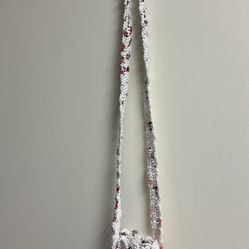 Cell Phone Bag Red And White Crocheted Bag