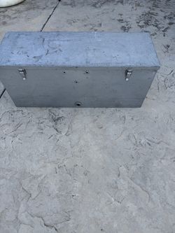 Vintage Large aluminum storage container tool box