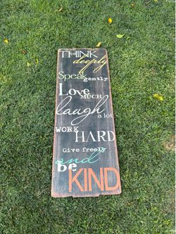 Wood sign