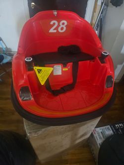 Bumper car red remont control and music and ect lights still new