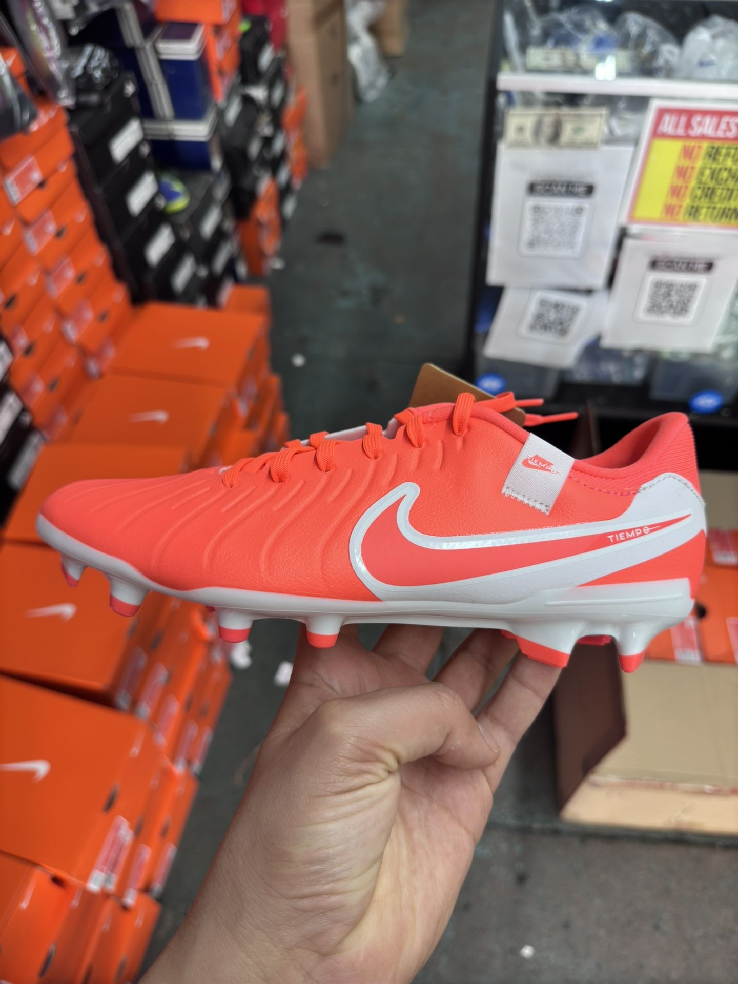 Nike Tiempo Legend Soccer Cleats Hot Lava Size