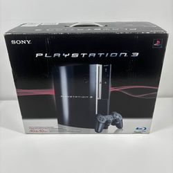 Sony PlayStation 3 Fat PS3 40GB Black Console Gaming System CECHH01