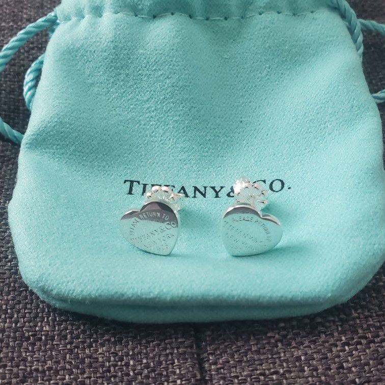 Tiffany & Co 925 Earrings Heart Please Return To Tiffany 