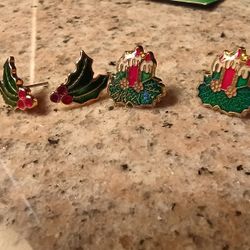 Vintage Avon Holiday Ear Rings 