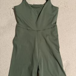 Womens Size Large No Comment Green Bodysuit 