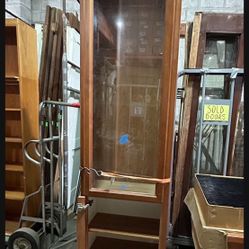 Ceiling High Cabinet with Beveled Glass Door
