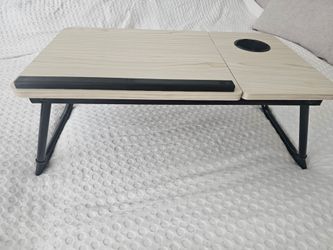 Adjustable Tilting Laptop Bed Tray Desk with Cup Holder - Like New