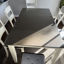 Wooden white/gray dinning room table