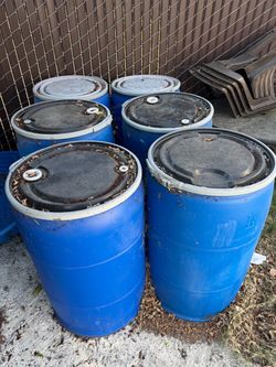 6- 55g Poly Open Top Drums