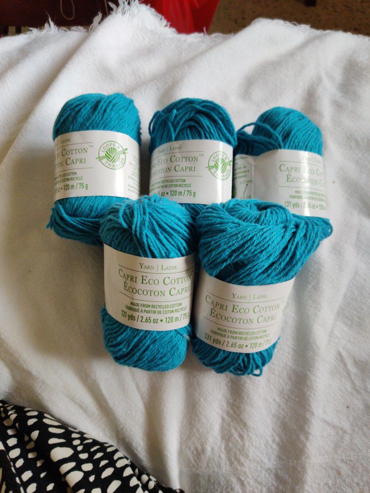 Capri Eco Cotton Yarn -- Turquoise 