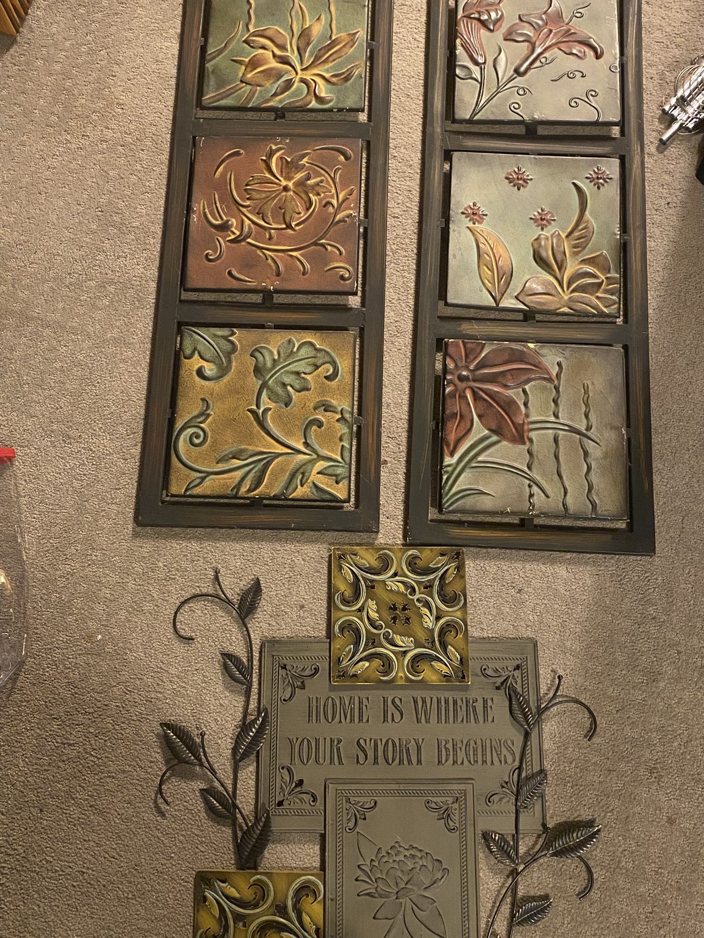 Floral Metal Wall Decor