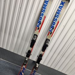 Salomon Crossmax  Skis 160 cm...easy dual adjustable Bindings.