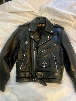 Authentic Eagle Leather Motorcycle Jacket Size 40