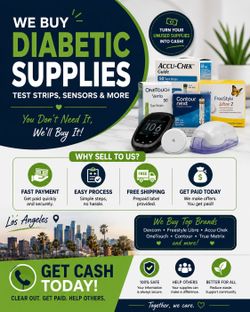 💵 WE BUY DIABETIC TEST STRIPS – CASH PAID TODAY! 💵