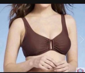 Kona Sol Brown Bikini Top Only Size medium