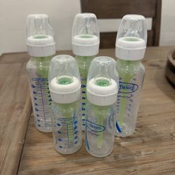 5 Baby Bottles - Dr. Brown’s Narrow Anti Colic 