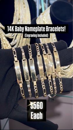 14K Baby Nameplate Bracelet