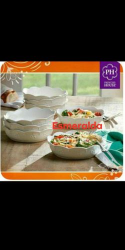 4 platos grandes marbella de princess house
