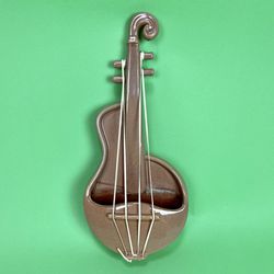 Vintage Red Wing Pottery Violin Wall Pocket