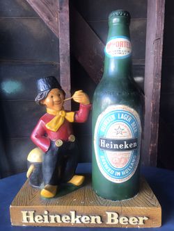 Heineken Vintage Beer Sign Figure Statue Bar Display