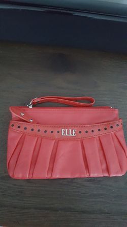 Elle orange wristlet, like new