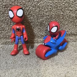 Marvel Spidey and His Amazing Friends Spiderman Figure & Motorcycle set of 2