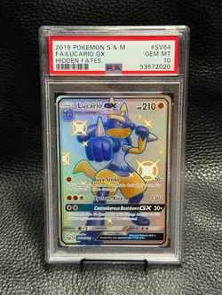 LUCARIO GX 2019 HIDDEN FATES PSA10