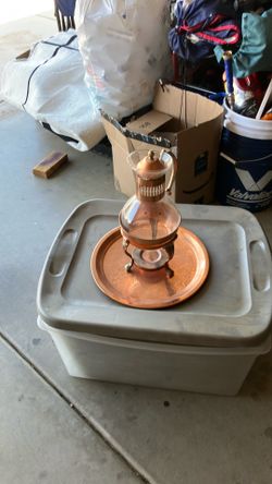 Copper and glass coffee carafe