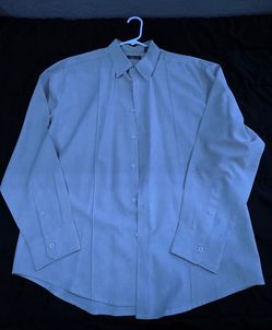 Men's Large Long Sleeve Button-Down Dress Shirt