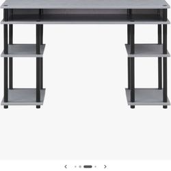 Very Gently Used Gray And Black Desk