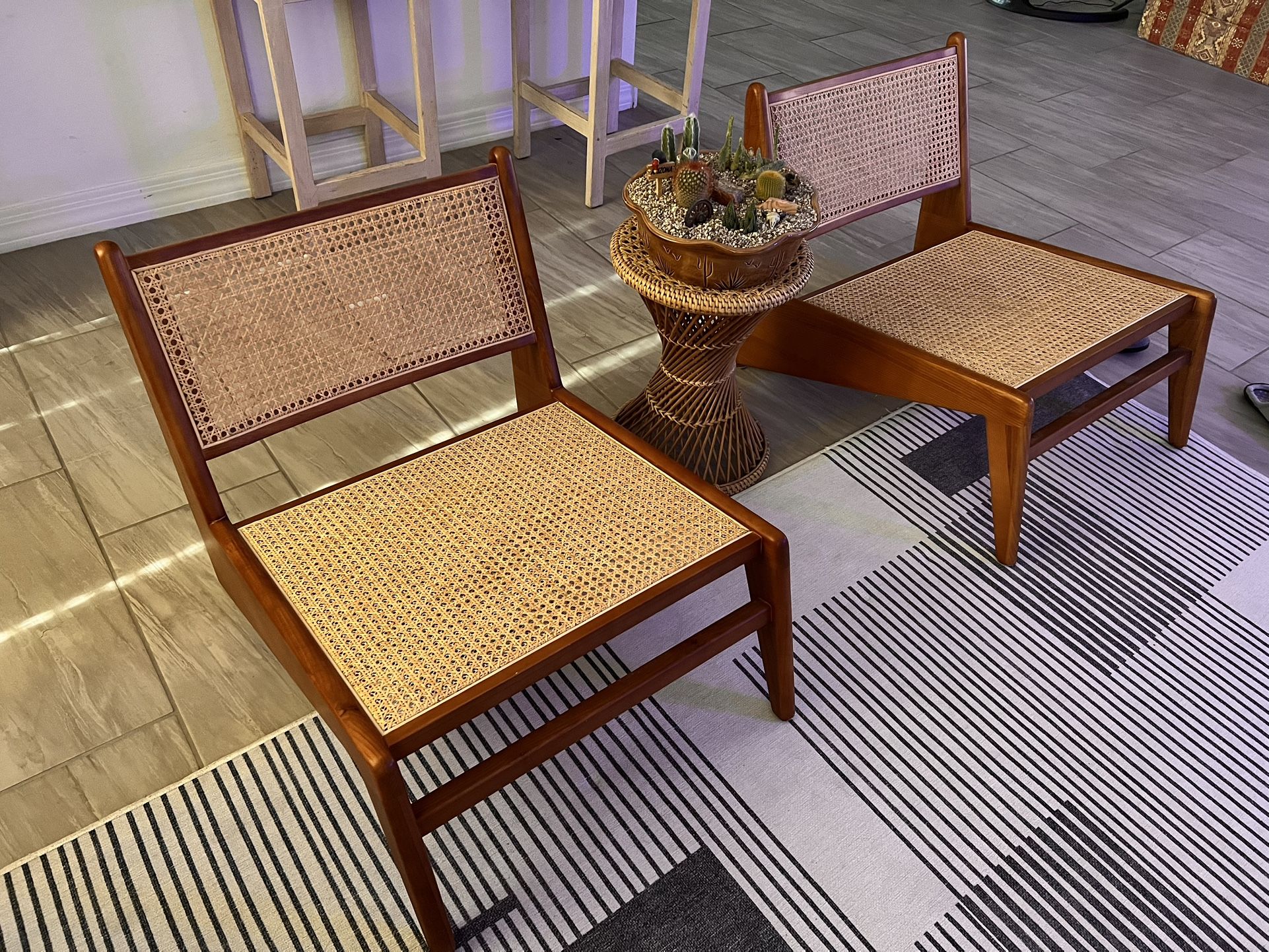 Rattan Cane Accent Chair
