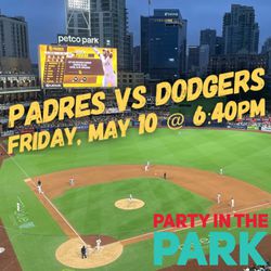 Padres vs Dodgers MLB Baseball Tickets (4) - Friday, May 10 @ 6:40pm