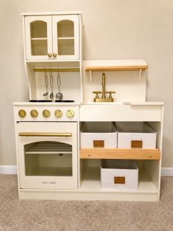 Tiny Land Wooden Play Kitchen + Appliance Set