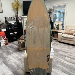 bamboo epoxy grovelor performance short board 5’8