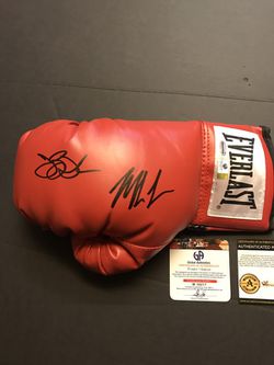 Mike Tyson & Buster Douglas SIGNED Boxing Glove w/COA