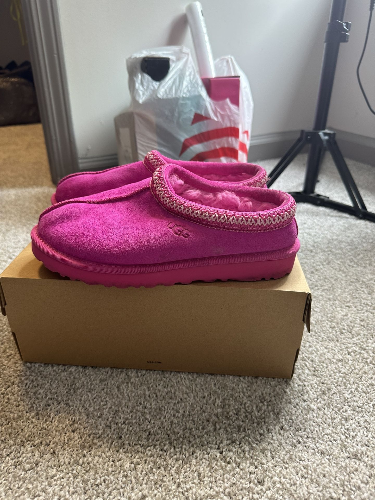 Pink Ugg Tasman Slippers Size 9