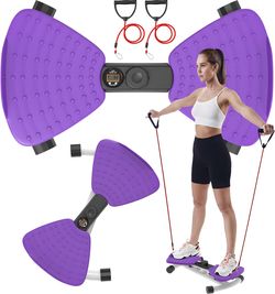 Waist Twister Machine, Adjustable Exercise Twist Board for Women Men, Noiseless Ab Twister for Home Gym Equipment, 330 lbs Capacity | Track Time, Reps