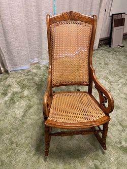 Antique Victorian Cane Rocking Chair