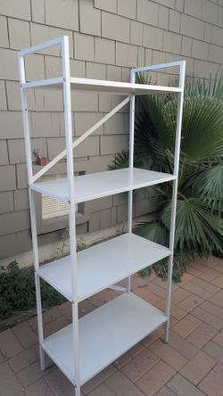 Modern White 4-Tier Bookshelf