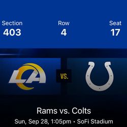 rams vs colts $300(2 tickets)