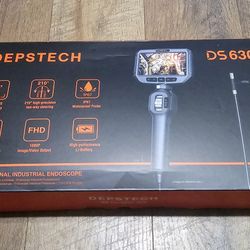 Two-Way Articulating Borescope, DEPSTECH 0.24in Articulated Endoscope Camera with Light, 5-inch IPS Snake Inspection Camera, Flexible Automotive